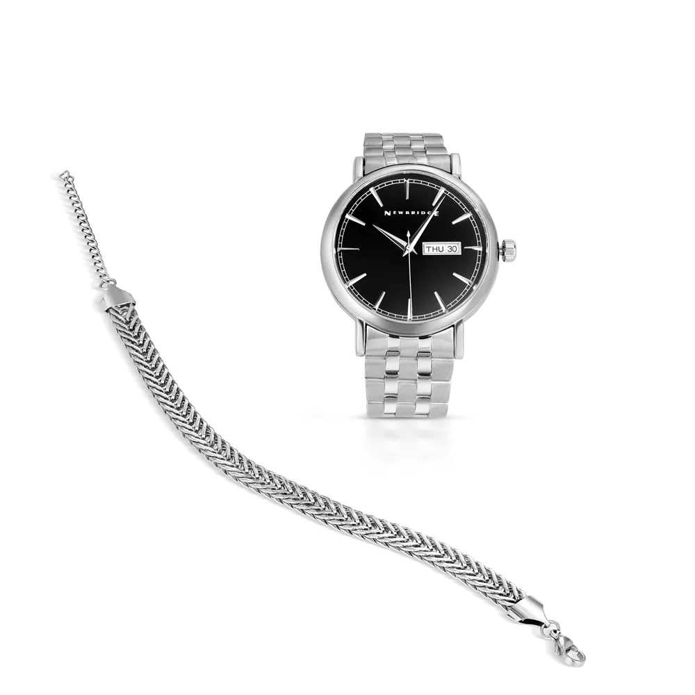 Newbridge Silver Gents Watch & Bracelet Set