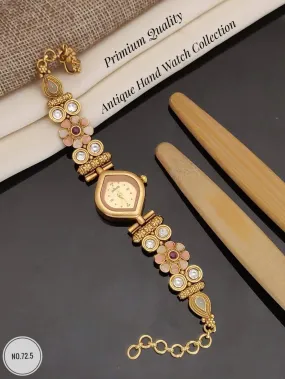 Quality- Antique Floral Hand Watch