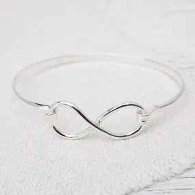 Sterling Silver Infinity Latching Bangle