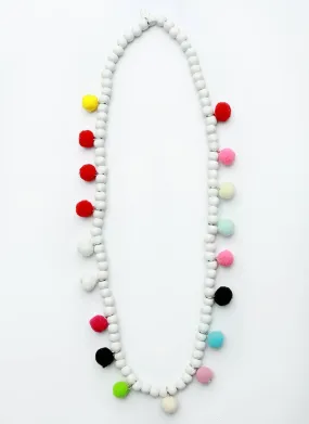 Wooden Pom Necklace